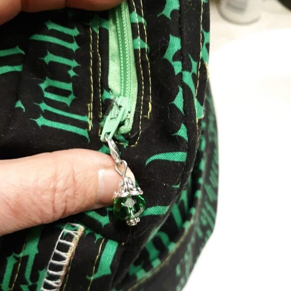 New ROCK N ROLL Round Shoulder Purse Shoulder Bag Black Bright Green Punk Rave - Picture 8 of 8